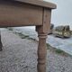 Solid oak farmhouse table fully sandblasted.