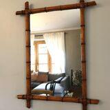 Vintage bamboo mirror 75 x 100 cm