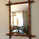 Vintage bamboo mirror 75 x 100 cm