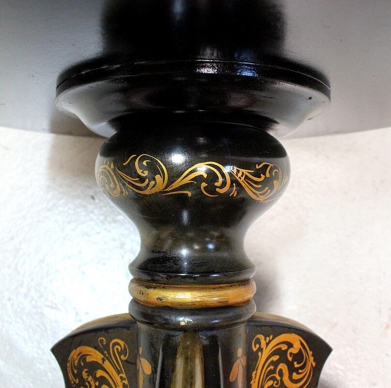 Napoleon III planter in blackened wood and gilded decorations, XIXth century