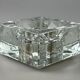 60s 70s Wall Lamp Ice Glass Cube Wall Sconce by Müller & Zimmer Germany