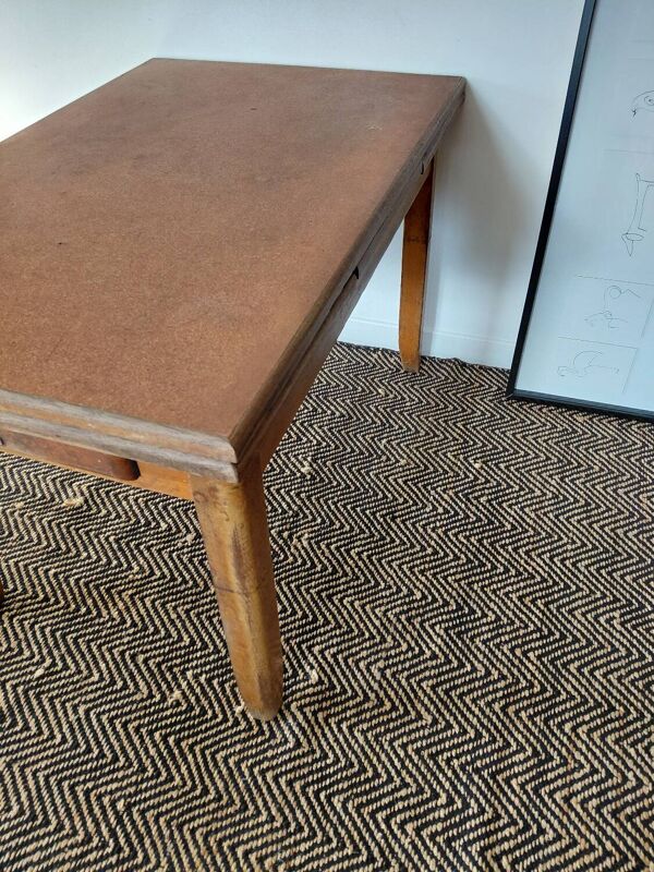 Table Mado ancienne de ferme 50s 1 tiroir