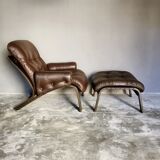 Armchair and ottoman by Oddvin Rykken for Rybo Norway 1974
