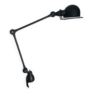Vintage 1980 Jielde lamp with 2 arms in original matte black - 100 cm