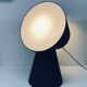 Sculptural black table lamp – Italian design spirit / Habitat