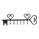Clef murale, porte clefs en fer forgé