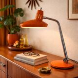 1960s vintage desk lamp Fase Faro Madrid orange - 52 cm