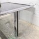 Metal and smoked glass coffee table