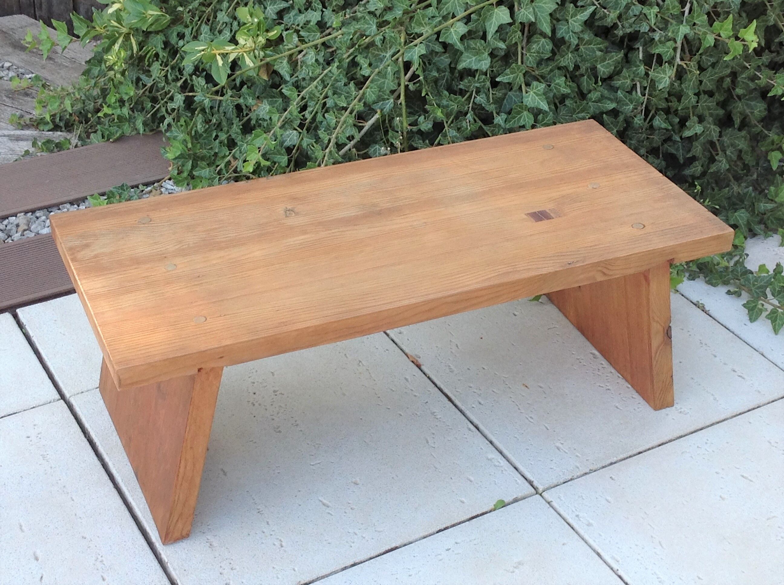 Low console in pine Scandinavian style / vintage 60s-70s