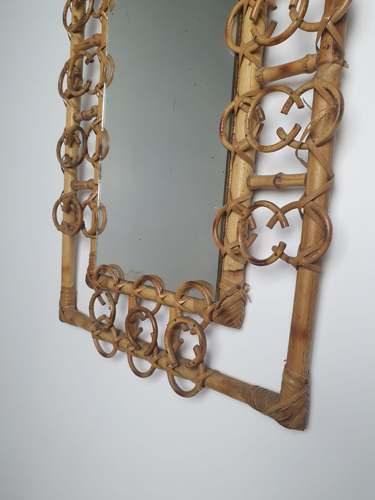 Rattan mirror 60s