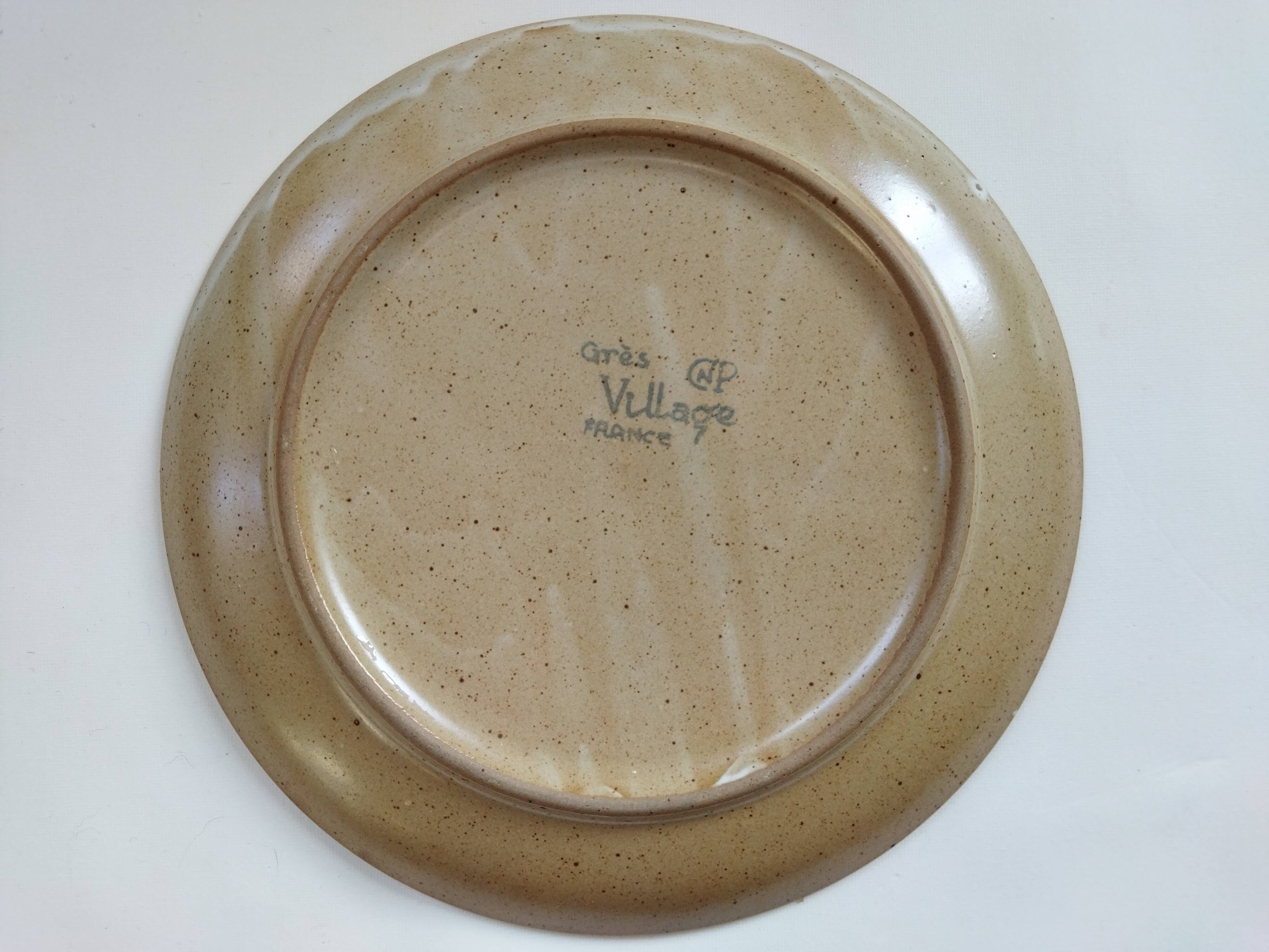 Six Village CNP stoneware plates
