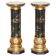 Pair of lacquered torchère columns in Chinoiserie neoclassical style.