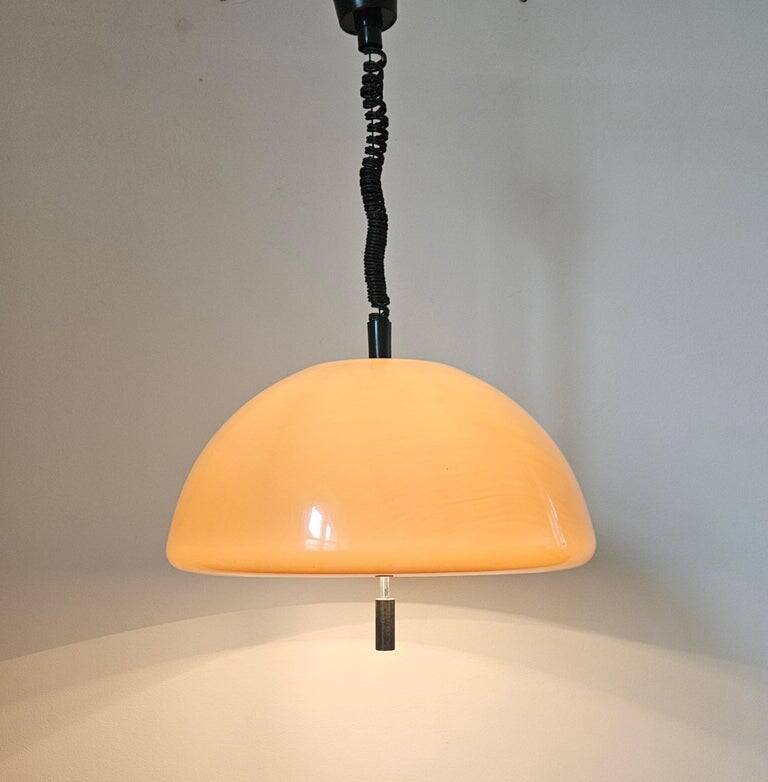 Midcentury Rare Pendant Guzzini, Luigi Massoni, Italy, 1970s