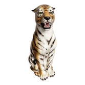 Alfeo the fierce – large Italian ceramic tiger