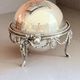 Antique English Silver-Plated Roll-Top Caviar Dish with Ram’s-Head Decoration