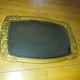 Painted wooden art deco mirror 33 X 51 cm