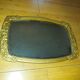 Miroir art déco en bois peint 33 X 51 cm