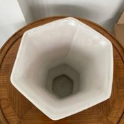 Lallier Moustiers hexagonal vase H 29cm
