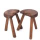 Wooden tripod stool, mountain folk art, 1950s