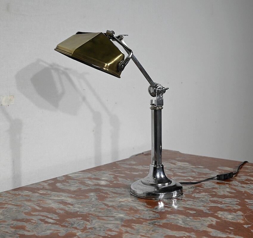 Metal desk lamp, after the pirouett' model, art deco, 1930