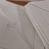 Set of 6 old linen napkins from the 1900s