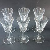 6 crystal stem glasses Cerdagne service Saint Louis vintage