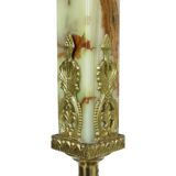 Hollywood Regency Coat Rack Onyx and Brass Fifties 167cm