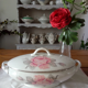 Signed CB France Delicate vegetable with floral motif 'Les Roses '