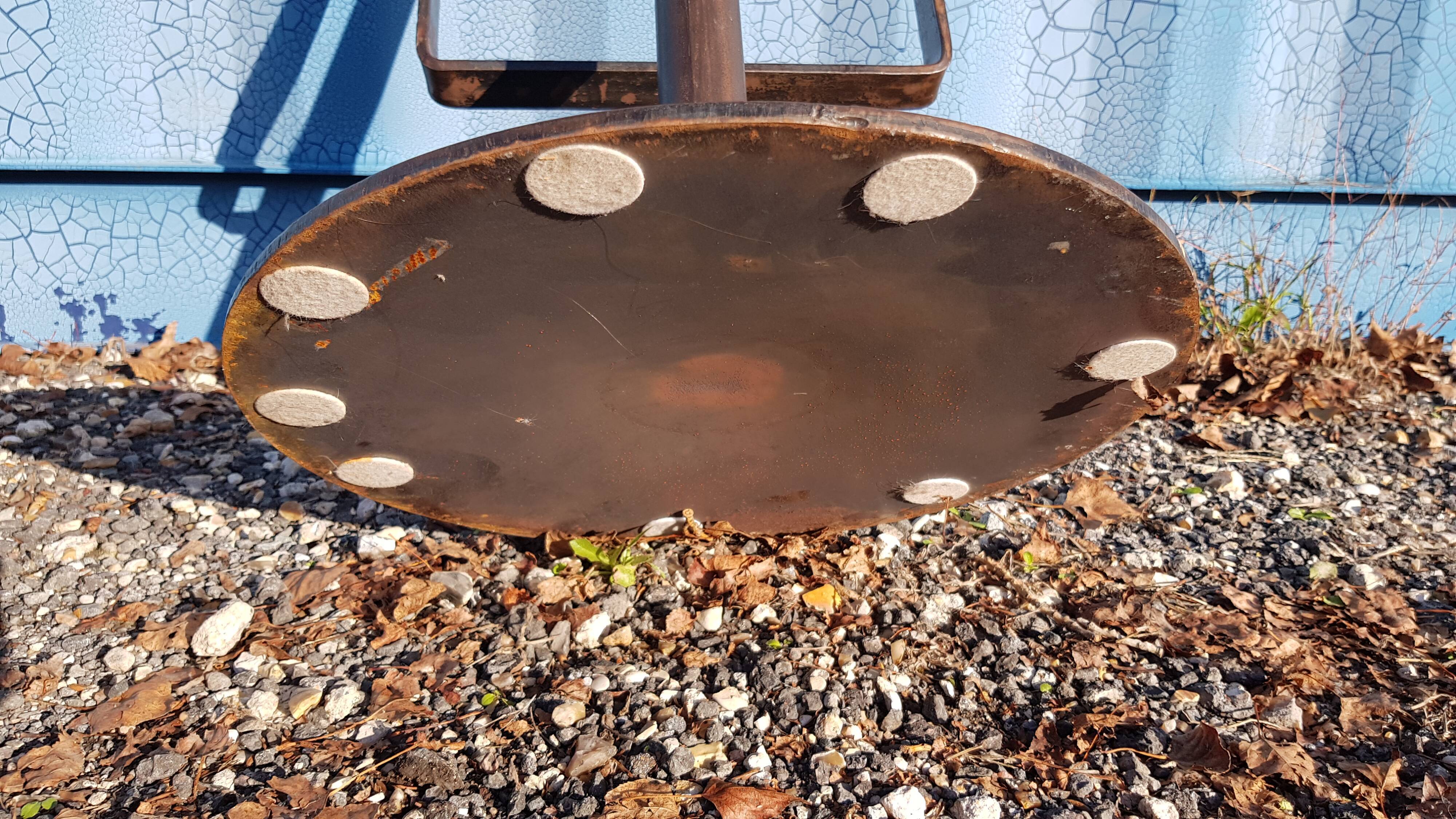 Bar stool design cast iron and wood