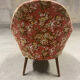 Vintage toad armchair with flowers