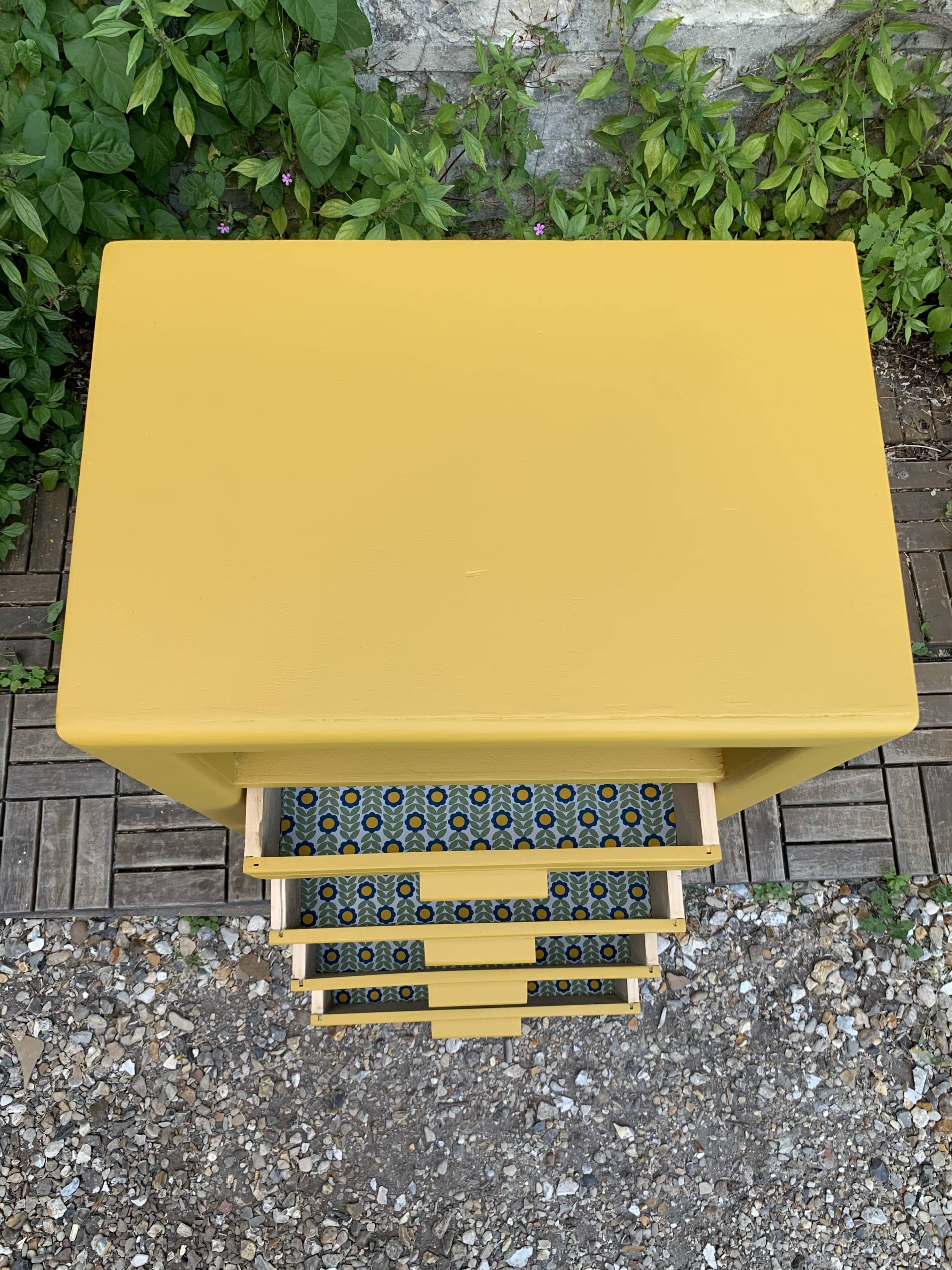 Art Deco ochre yellow chiffonier