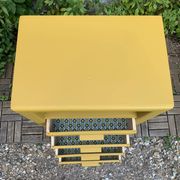 Ochre yellow Art Deco chest of drawers