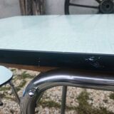 Table and chairs in water green formica