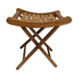 old wooden folding stool