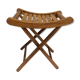 old wooden folding stool
