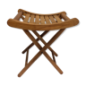 old wooden folding stool