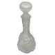 Vintage 1950s French Frosted Glass Decanter - Embossed Grapevine