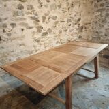 Grande table à manger ancienne en chêne – Extensible – France, années 1920