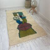 Handmade moroccan berber carpet 264 x 134 cm