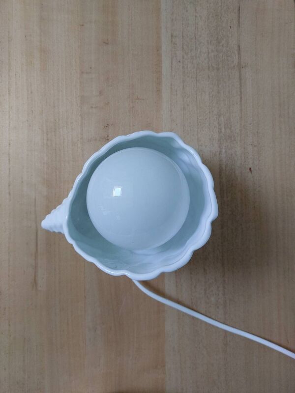 Lampe coquillage céramique