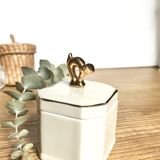 Porcelain jewelry box "golden cat"