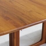 Vintage Glostrup Danish oval extendable dining table solid teak 1960s