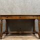 Magnificent Louis XVI style center flat desk in solid walnut circa 1850