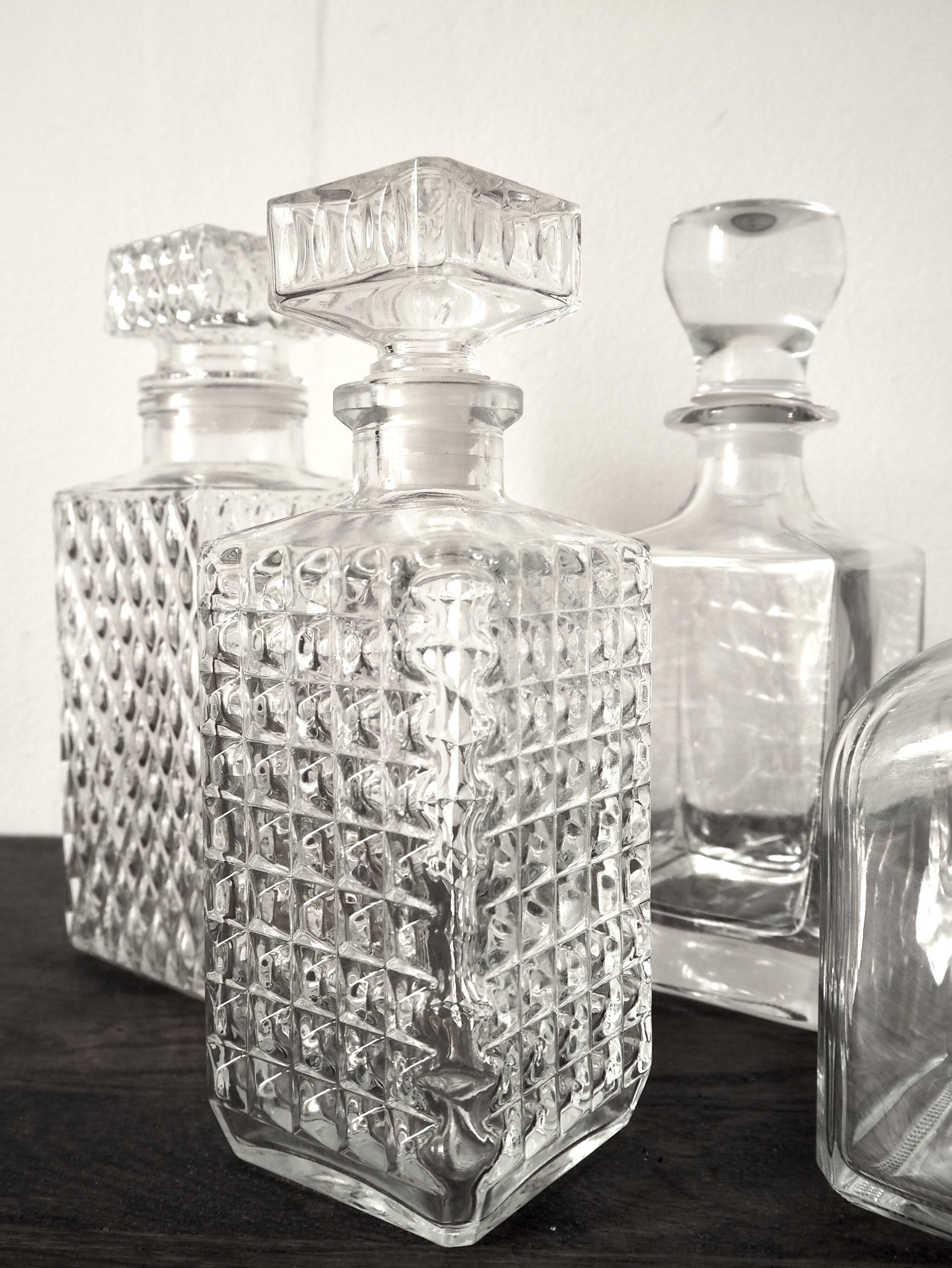 Carafe à whisky en verre lisse