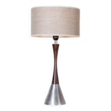 Lampe à poser Suédoise en Aluminium, Palissandre et Bakélite par Bergboms 1960.