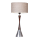 Swedish table lamp in Aluminum, Rosewood and Bakelite by Bergboms 1960.