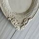 Large oval dish in sculpted white ceramic