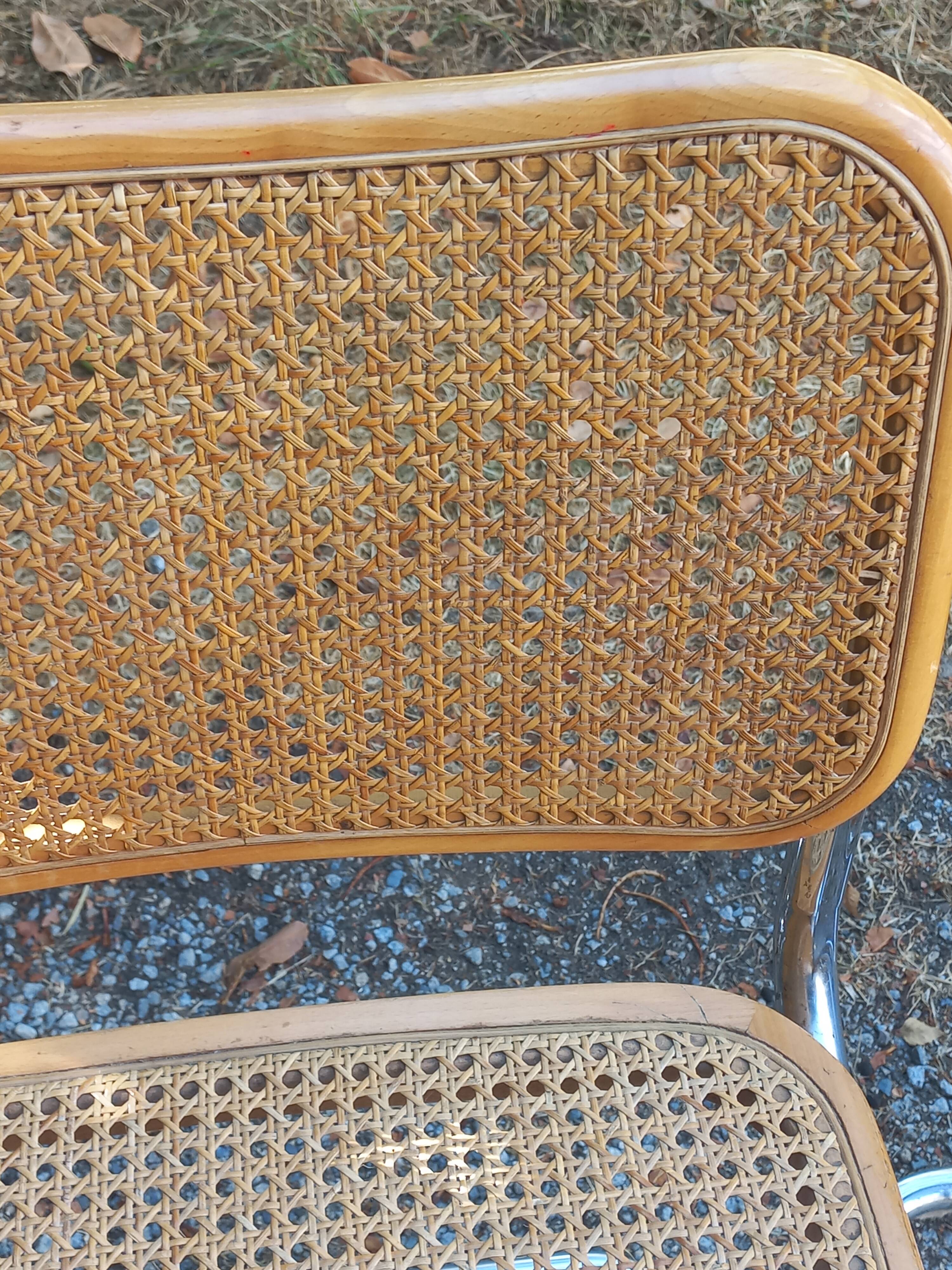 Set of 3 Cesca B32 chairs by Marcel Breuer