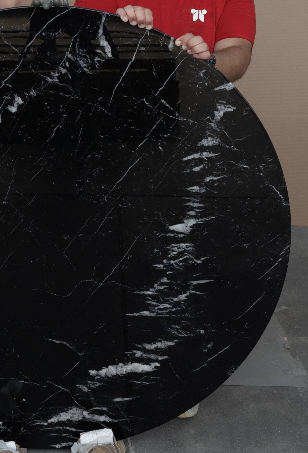 Original Knoll Tulip dining table (152cm) Nero Marquina glossy LIKE NEW!!