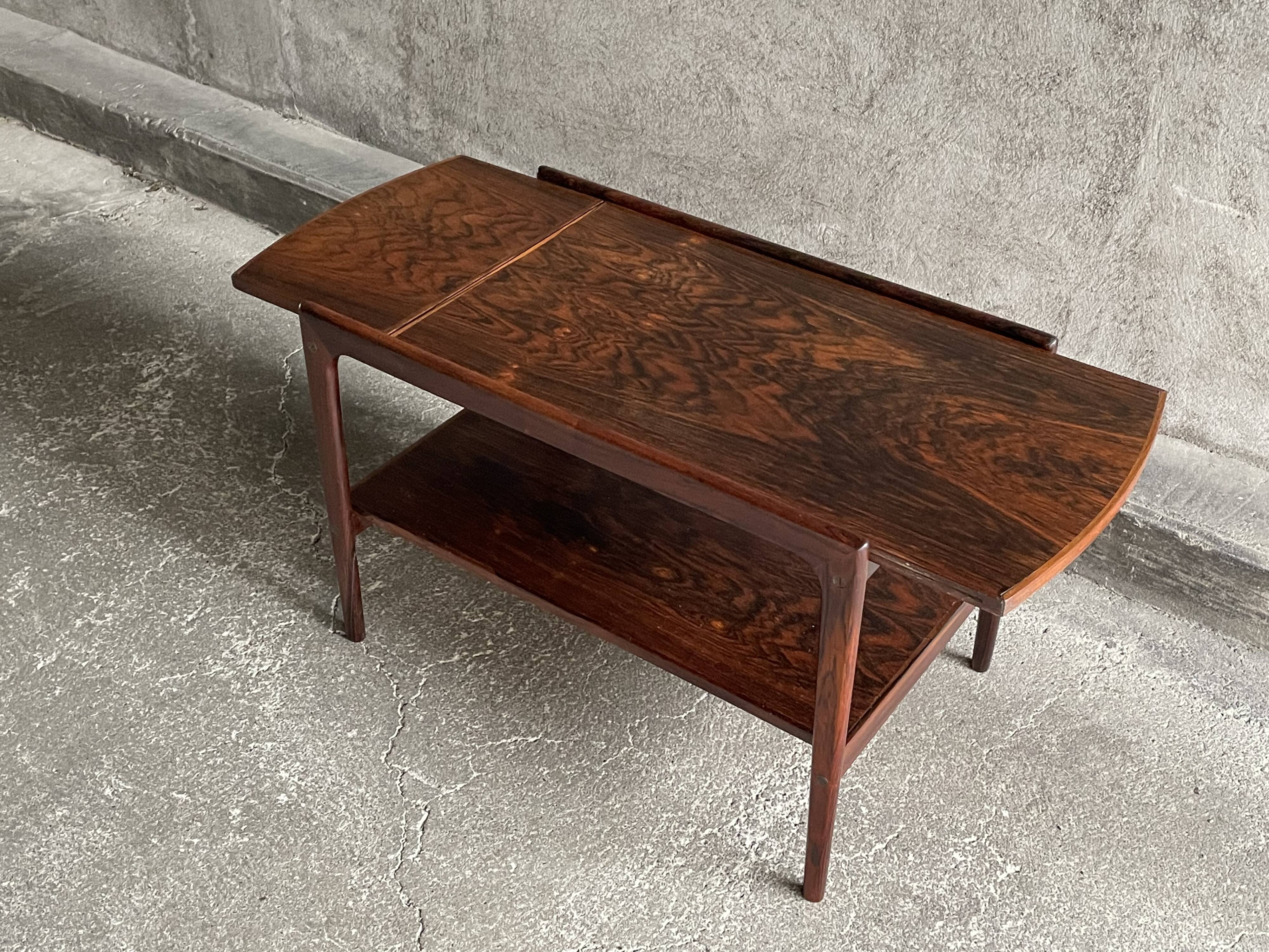 Scandinavian rosewood coffee table, 1960s